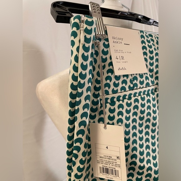 A New Day Slim Fit Ankle Pants Green and White - Picture 8 of 12